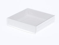 Square Hamper Product Presentation Gift Box - 30x20x8cm deep - White with Clear Lid - Retail Product Show case