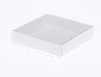 Square Invitation Presentation Gift Box - 15x15x4cm deep - White with Clear Lid - Product Show case