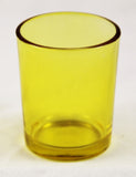 Yellow  Shot Glass Tealight Votive  Candle Holder - Small 6.5cm
