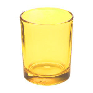 Yellow  Shot Glass Tealight Votive  Candle Holder - Small 6.5cm