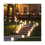 All White Lantern Tealight Candle Paper Bags - Party Decoration - 10 Pack