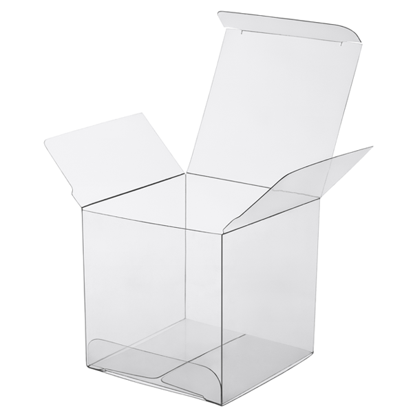 Clear Plastic 7cm Squared Cube Gift Box - Cup Cake Box