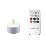 12 x Recharchable LED Battery Tealight Candle Set - White Holder - Colour Changing