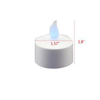 12 x Recharchable LED Battery Tealight Candle Set - White Holder - Colour Changing