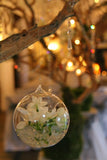 12cm Hanging Clear Glass Candle Holder- Ball - Outdoor or Indoor Event Decoration