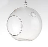 12cm Hanging Clear Glass Candle Holder- Ball - Outdoor or Indoor Event Decoration