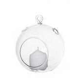 12cm Hanging Clear Glass Candle Holder- Ball - Outdoor or Indoor Event Decoration
