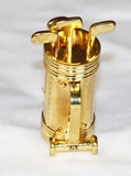 Desk Top Gold Clock in a Golf Club Bag - Presentation Gift, fathers day xmas birthday present