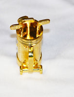 Desk Top Gold Clock in a Golf Club Bag - Presentation Gift, fathers day xmas birthday present