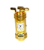 Desk Top Gold Clock in a Golf Club Bag - Presentation Gift, fathers day xmas birthday present
