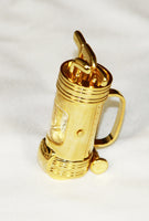 Desk Top Gold Clock in a Golf Club Bag - Presentation Gift, fathers day xmas birthday present