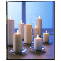 Ivory Wax 8cm high Pillar Candleabra Candle - 15 hour+ burn time