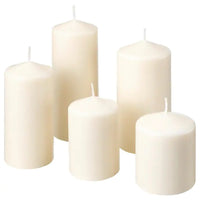 Mixed Pack Pillar candles 8cm to 17cm high - wedding table centrepiece design idea