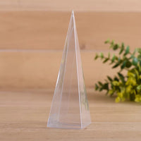 Clear Plastic Small Pyramid Triangle Box - Wedding Table Guest Bomboniere