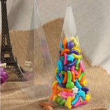Clear Plastic Small Pyramid Triangle Box - Wedding Table Guest Bomboniere
