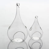 12cm Tear Drop Hanging Glass Tealight Candle Holder- Outdoor or Indoor - Event Decoration