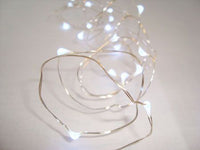Micro LED lights artic white bulbs - battery powered table centrepiece fairy lights - Medium