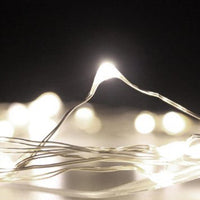 Micro LED lights artic white bulbs - battery powered table centrepiece fairy lights - Medium