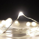 Micro LED lights artic white bulbs - battery powered table centrepiece fairy lights - Medium