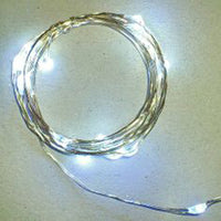 Micro LED lights artic white bulbs - battery powered table centrepiece fairy lights - Medium