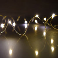 Micro LED lights artic white bulbs - battery powered table centrepiece fairy lights - Medium