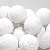 White Cotton Ball 5cm - Mains Power- LED Bulb fairy lights